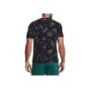 Under Armour SS23 All-Over Print Crew Neck T-Shirt Men Tops Black 1377928-001