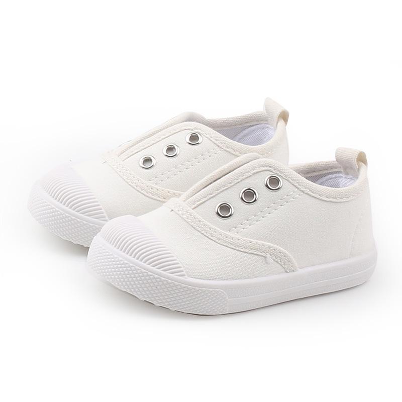 

Классические детские парусиновые туфли Zapatillas, спортивная обувь для мальчиков на весну и осень, удобные теннисные туфли с мягкой подошвой, повседневная детская обувь для девочек 21 insole13cm белый