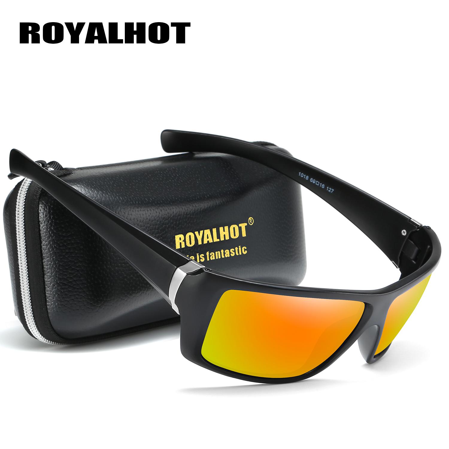 RoyalHot унисекс поляризационные синие спортивные солнцезащитные очки винтажные — фото 20