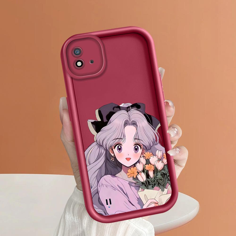 Weiches Silikon-Quadratleiter-Druckmuster-Telefongehäuse Vollständige Abdeckungskamera Stoßfestes Schutzgummigehäuse für OPPO Realme