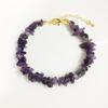 Multicolor Fashion Sweet Irregular Stone Bracelet: Women's Strawberry Crystal & Aquamarine