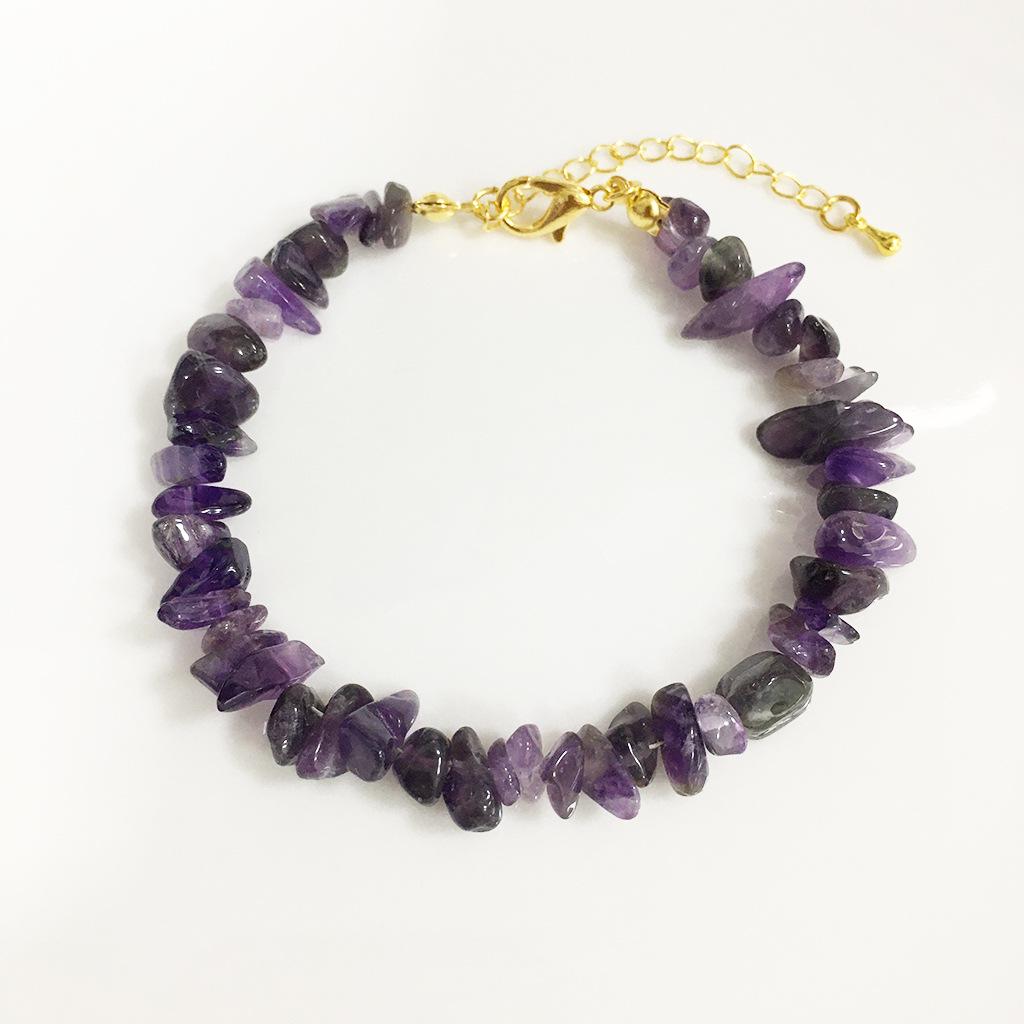 

Colorful Irregular Stone Bracelet with Strawberry Crystal and Aquamarine