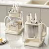 Cream Color Knife and Cutting Board Rack Multifunctional Kitchen Storage Holder for Knives Chopsticks