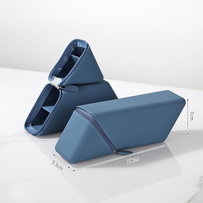 1pc Foldable silicone storage bag, fashionable makeup Pouch, essential for home and travel, fashionable gift for girls