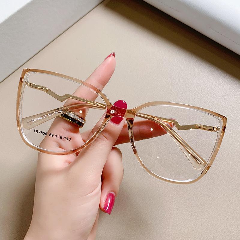 New Fashion Cat Eye Eyeglasses For Women Myopia Anti Blue Light Optical Glasses Minus 2 3 Distance