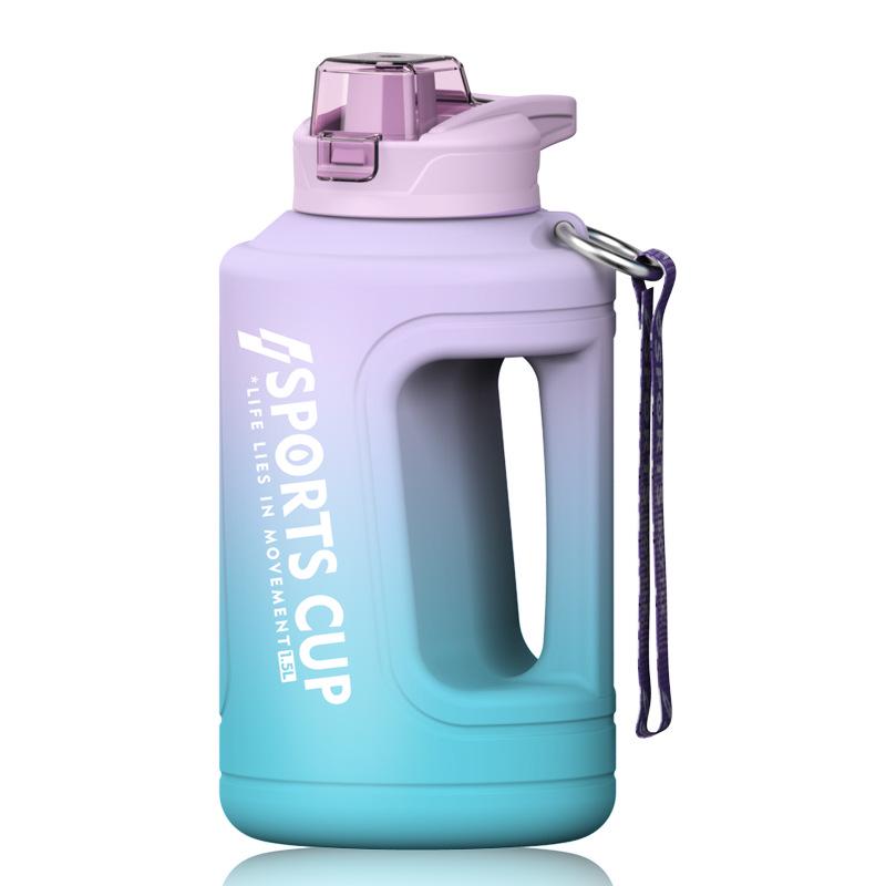 Frosted Gradient Large-Capacity Drop-Proof Sports Water Bottle