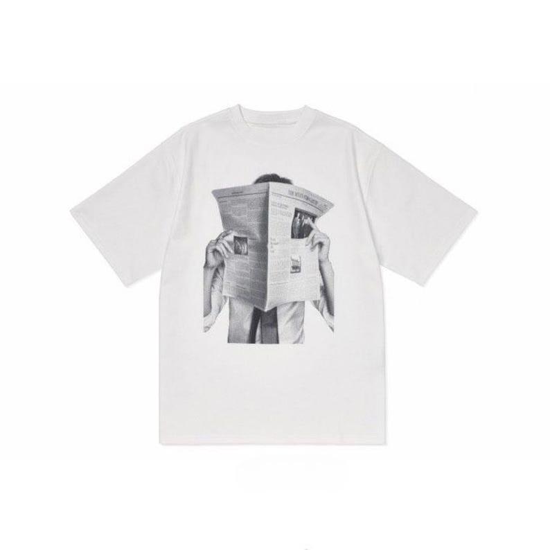 2026 BTS Summer Fashion Trendy Men Women Vintage Top Hip Hop Streetwear Oversized Tshirt Vintage Bangtan Shirt, Retro Black & White Aesthetic Shirts
