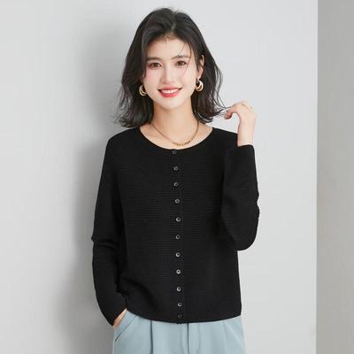Jinju Women's Ribbed Wool Blend Cardigan
