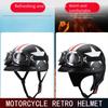 Retro half helmet motorcycle helmet American cruise motorcycle female pedal floating helmet electric summer helmet