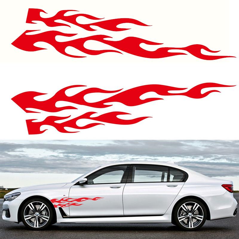 Car sticker flame-red (right) virtual