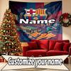 Benutzerdefinierter Name Personalisierte Barcelona FC Fußball Druck Wandteppich, Wandkunst Dekor, Schlafzimmer, Wohnheim, Wohnung, Wohnzimmer, Party-Hintergrund, Geschenk zum Geburtstag