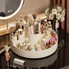 360° Rotatable Cosmetic Storage Box Large Capacity Open Grid Organizer  For Vanity Desk