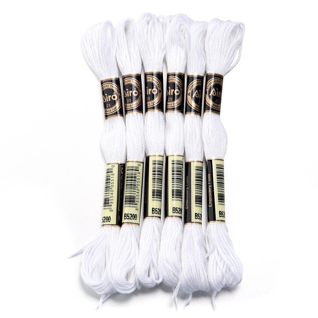 6pcs/lot Colorful Cross Stitch Threads Polyester Embroidery Threads DIY Hand Sewing Knitting Embroidery Supplies Accessories
