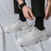 Spring 2024 New Business Platform Leather Shoe Black White Casual Shoes Classic Oxfords Dress Shoe Thick Sole Formal Party Shoes