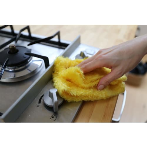 Cleanel Boa Dishcloth, Yellow, 22 X 28 Cm, Set of 2