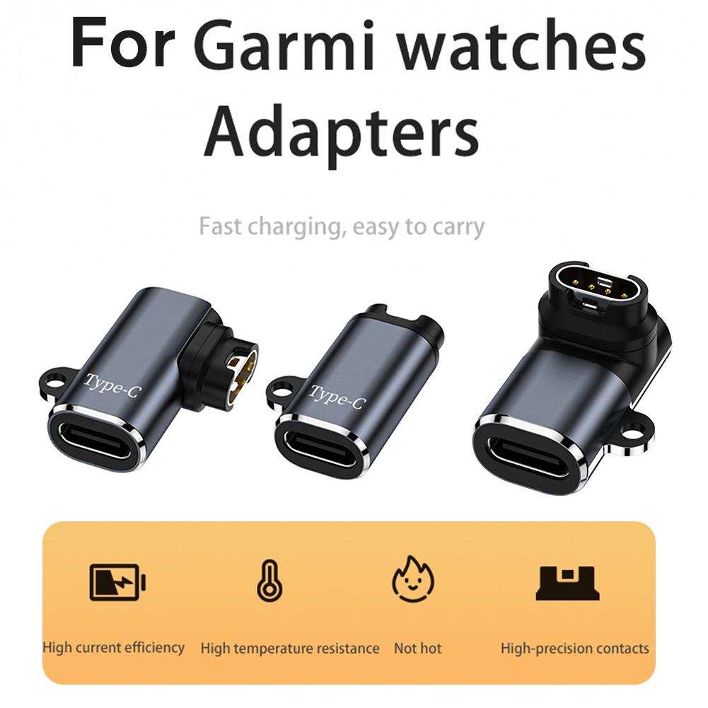 Type C USB Port to 4pin Charger Power Adapter Connector For Garmin Fenix 7/6/5/7X/6X/5X/Venu 2 plus Watch Charging Converter