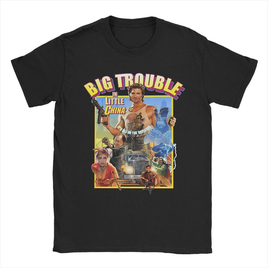 Summer Big Trouble in Little movie T Shirt for Unisex Women Pure Cotton Tee Shirt Short Sleeve Clothing