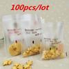 100PCS  Kitchen Baking Supplies Jewelry Food Candy Cookie Ziplock Zipped Lock Reclosable Plastic Poly Clear Bags Gift Boxes