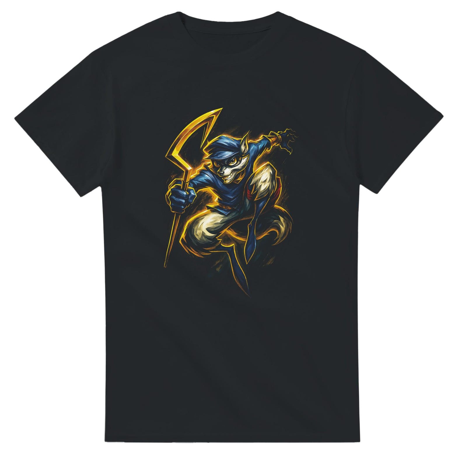Sly Cooper Halftone Heavyweight Unisex Crewneck T shirt | Gildan® 5000 S