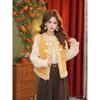 Retro Artistic 3D Stereo Off-White Shirt - Women's Versatile Autumn/Winter Fashion