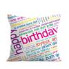classic Happy birthday Pillow Case Sofa Decorative Home Double-sided Printing Short Plush Cushion Pillow Cover Holiday Gift