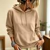 Women's Casual Loose Fit Color Hoodie with Pockets for Everyday Wear
