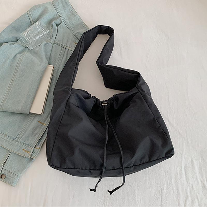Borsa a tracolla con coulisse casual per donna, borsa a mano di grande capacità, borsa sportiva da palestra, borsa per la spesa, borsa a tracolla da ragazza