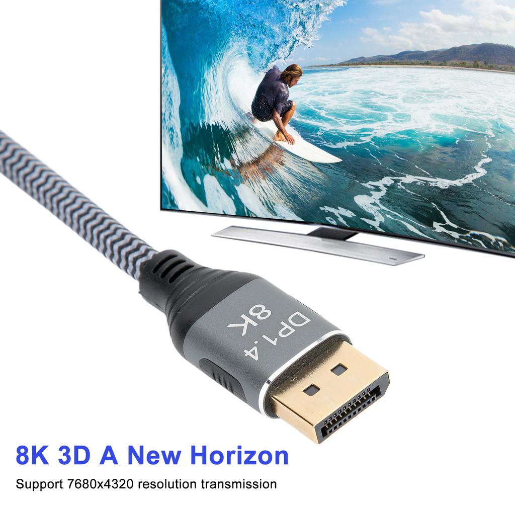 8K   1.4 @60Hz Displayport Cable High Definition Video     Cable Laptop Patch Cable