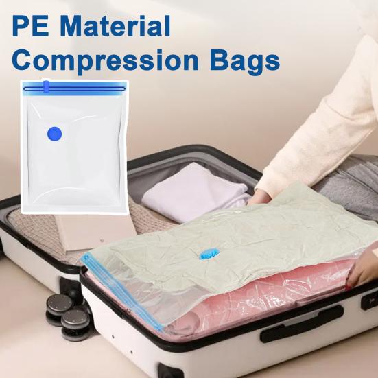 4Pcs Vacuum Compression Comforter Bags Vacuum Seal Bags with Hand Pump Space