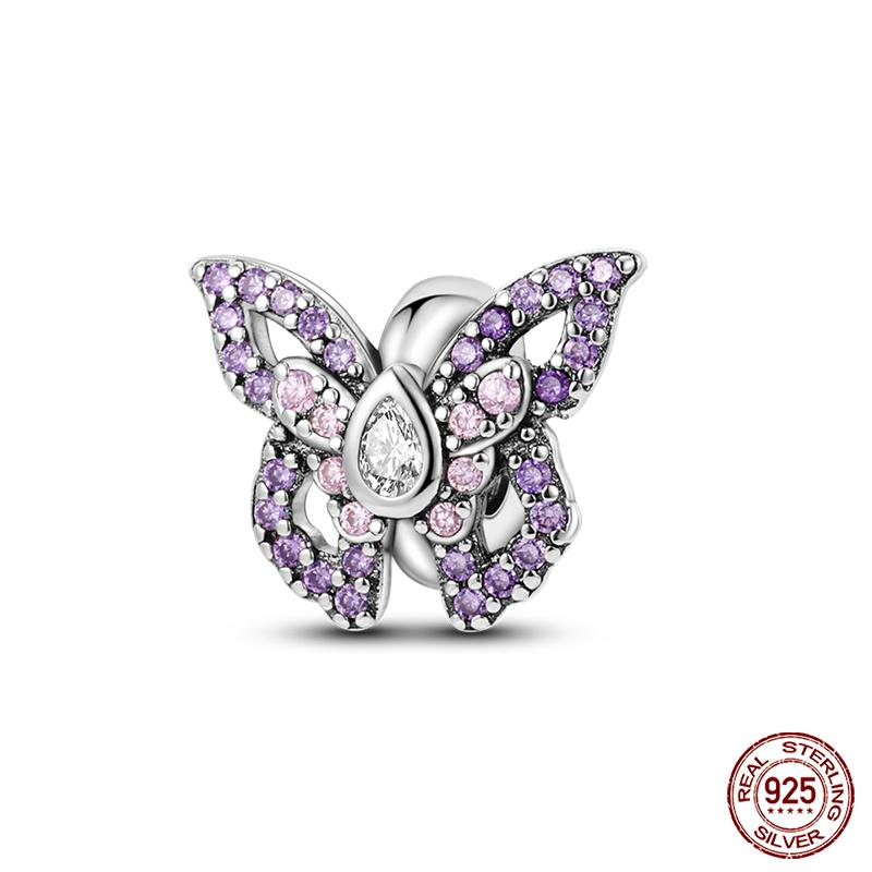 100% Copper Luminous Star Flower Butterfly Silicone Spacer Beads Fit Qikaola Original Bracelets Fine Diy Jewelry