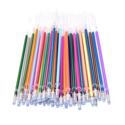 A Set of Glitter Stylus In 24/48 Colors. The Bright-colored Fill Is Filled with Paint