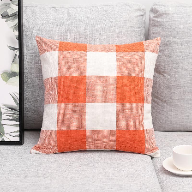 Linen Plaid Style Throw Pillow Cover - Hot-Selling Sofa Cushion Pillowcase