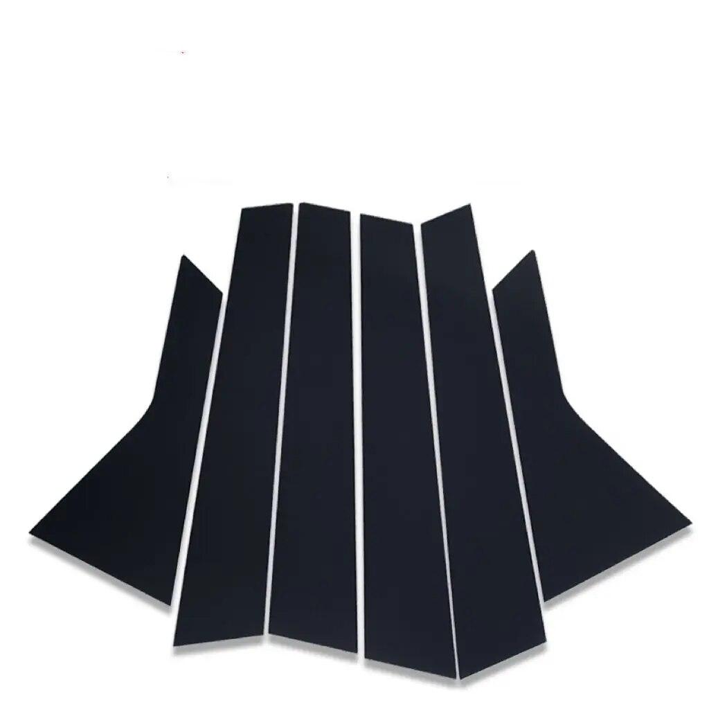 6Pcs Car Window Pillar Posts Door Trims Cover Sticker  for Hyundai Elantra  2022 2023 Glossy Black  Exterior Accessories