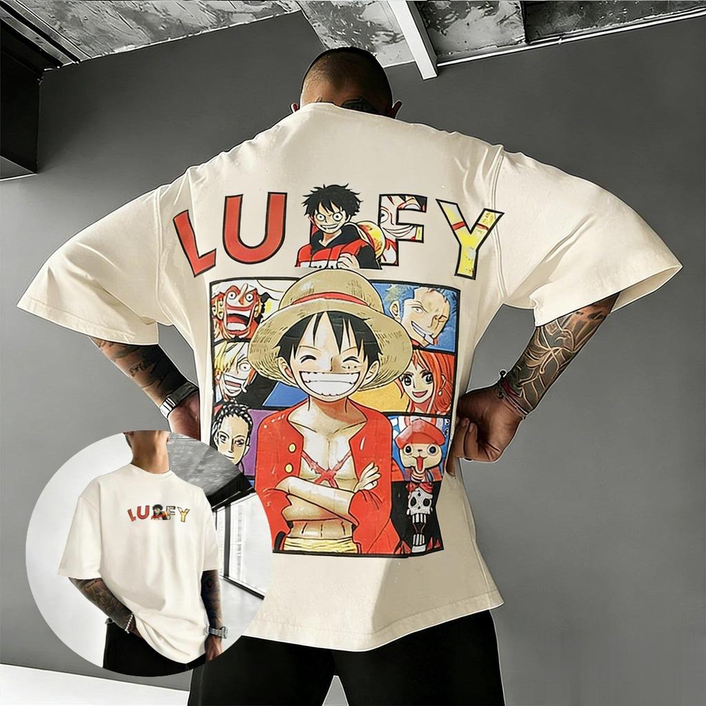 Oversized One Piece Luffy Anime Graphic T Shirt Men Women 2026 Summer Streetwear Tee Casual Short Sleeve Tops Cartoon Print Y2k
