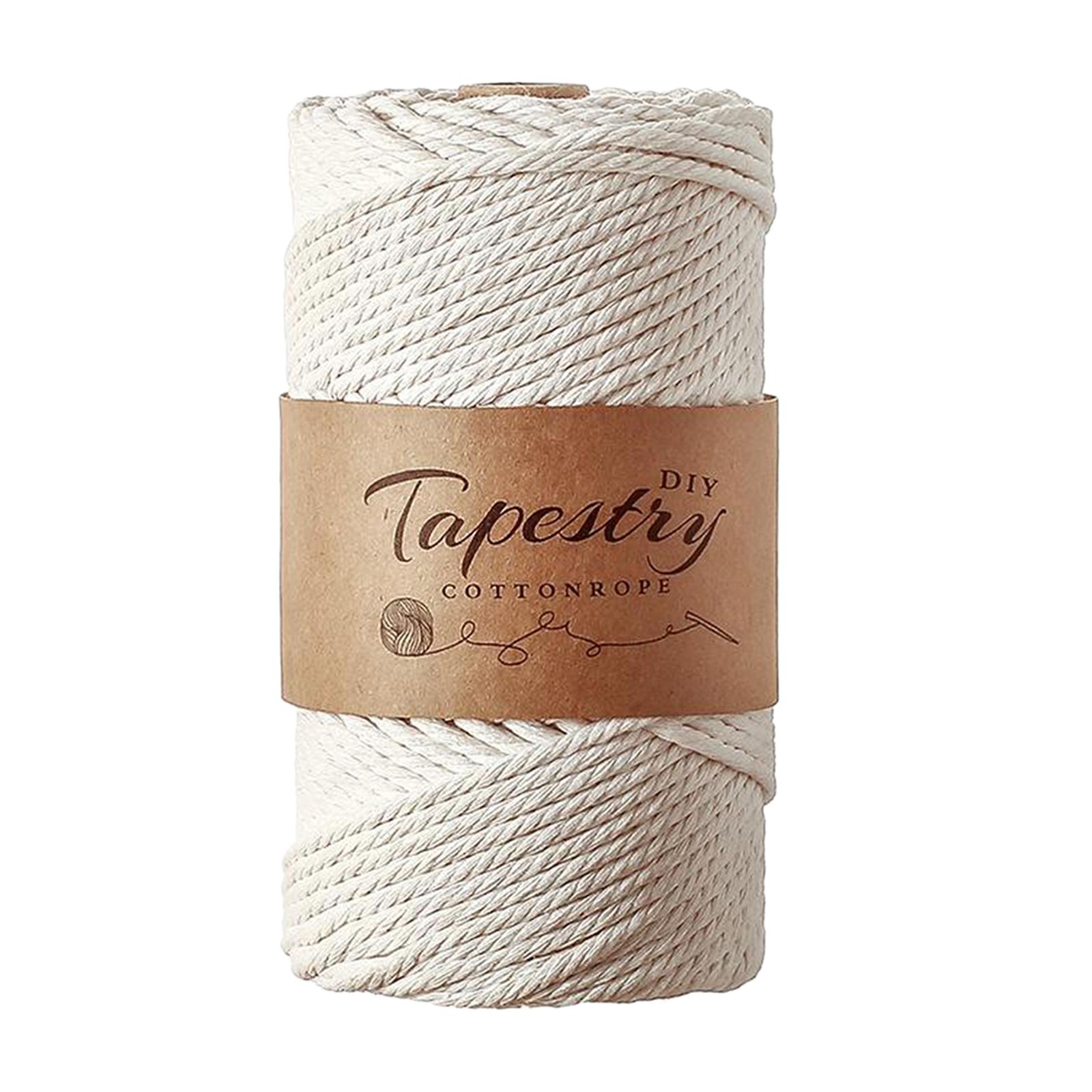 

Натуральный хлопковый шнур макраме 5 мм, веревка для белья, вешалки для растений, пряжа, хлопковая веревка для проектов DIY, веревка макраме, ремесла, вязание 5mm-100m