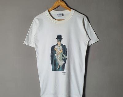 Vintage 1992 Rene Magritte Ladies Art Collection T Shirt Medium / 90s René Magritte Artist Surrealism Minimalist Drawing Graphic 1990s Tee