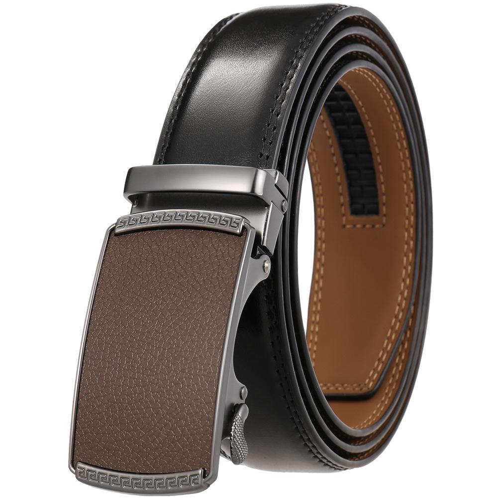 Fashion Casual Business Belt, Two-Layer Automatic Buckle Belt, Belt Belt Ly36-0191-2