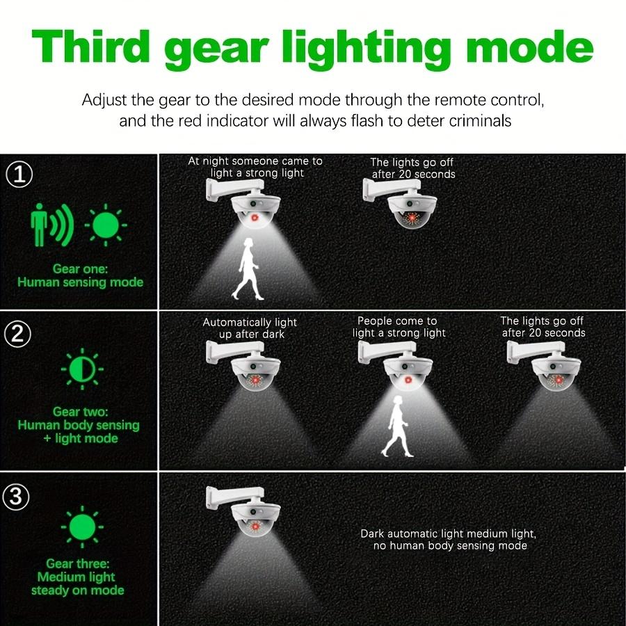LED Powerful Solar Security Lights Outdoor Decor Sensor Motion 3 Modes Street Waterproof Lamp Wall Night Work Light for Garden