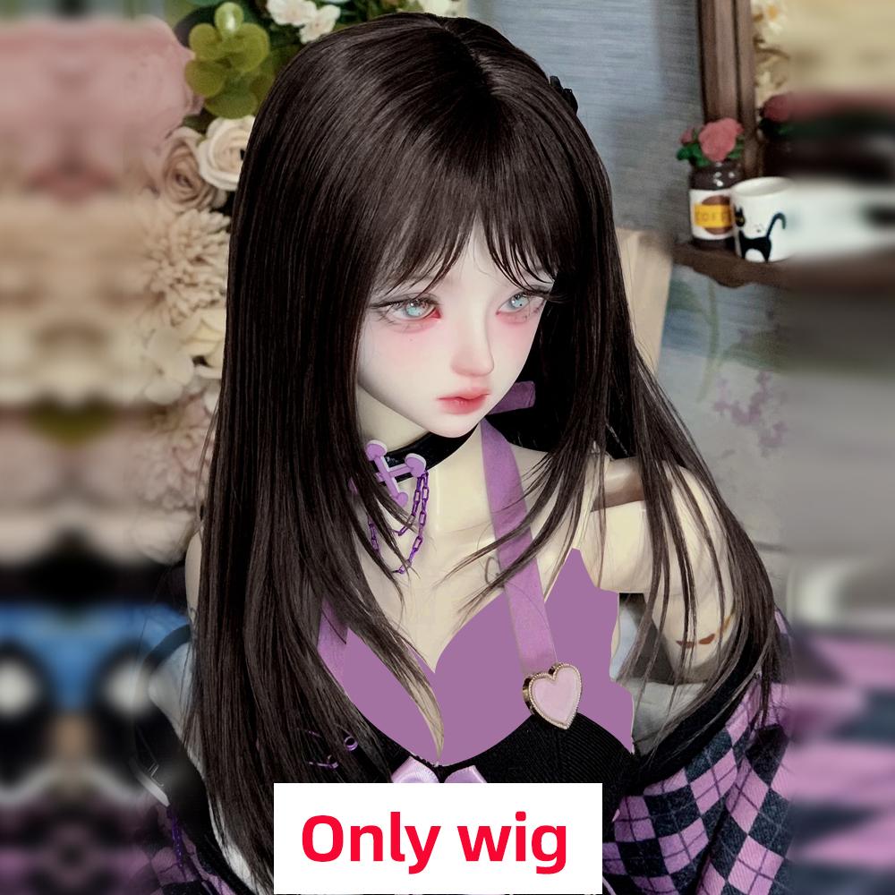 Awen Bjd Wig Mohair 1/4, 1/6 BJD Bangs Straight Short High-layered Long Hair for 30-40cm BJD DD SD Doll Hair In Multiple Colors