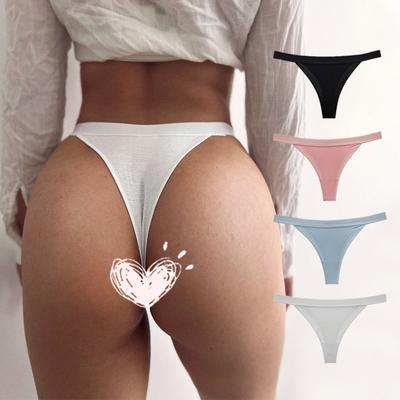 Mehrfarbige Basic-Hose aus reiner Baumwolle, sexy V-Hose für Damen, Slips, bequem, atmungsaktiv, Unterwäsche mit halber Hüfte