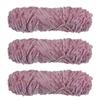 3 Skeins Chenille Yarn Soft Blanket Yarn Polyester Velvet Fancy Fluffy Yarn Knitting for Crochet Weaving Scarf, White