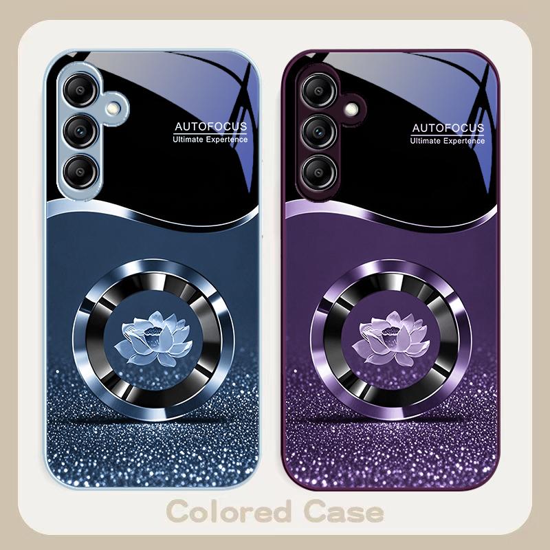 Circle Lotus Golden Dot For Samsung A 20 30 22 23 24 25 26 31 32 33 34 35 42 50 51 52 53 54 55 56 70 71 72 73 glass phone case
