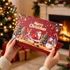 Christmas Gift Giving Supplies Money Card Holder with 6 Slots, Santa/Elk/Tree Theme Cash Box for Santa Claus Bills And Cards, Festive Cardboard