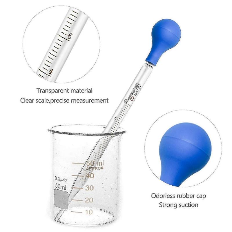 3 Pieces Glass Pipettes,  For Pharmacy, Perfume, Laboratory, Hospital, Chemistry
