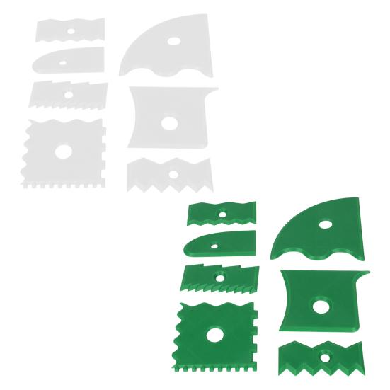 7 Pcs Pottery Clay Foot Shaper Pottery Art Trimming Tools Clay Scrapers Ceramic Sculpting Tool for Beginners Professionals