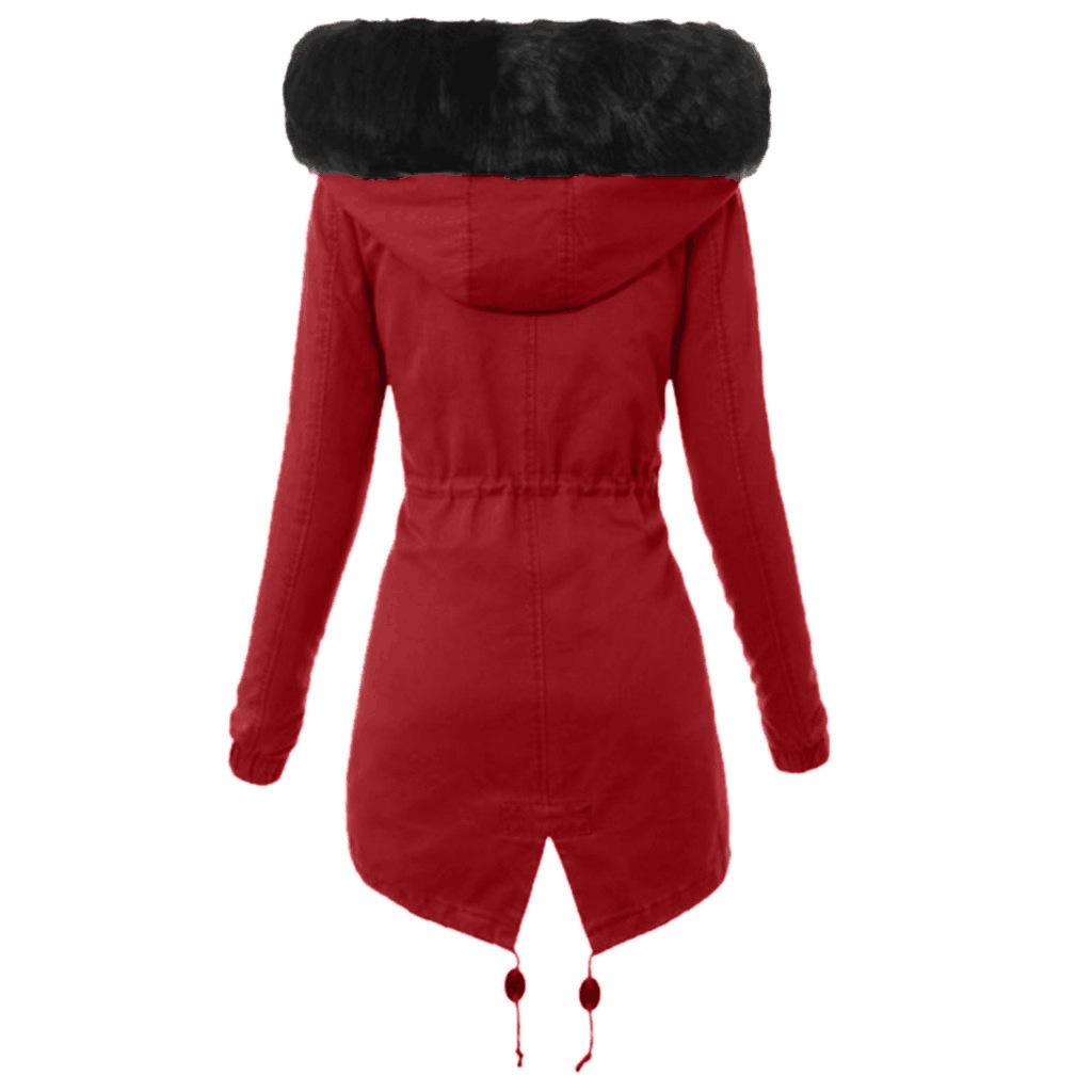 European & American Slim Hooded Cotton Jacket - Women's Autumn/Winter Warm Zipper Coat