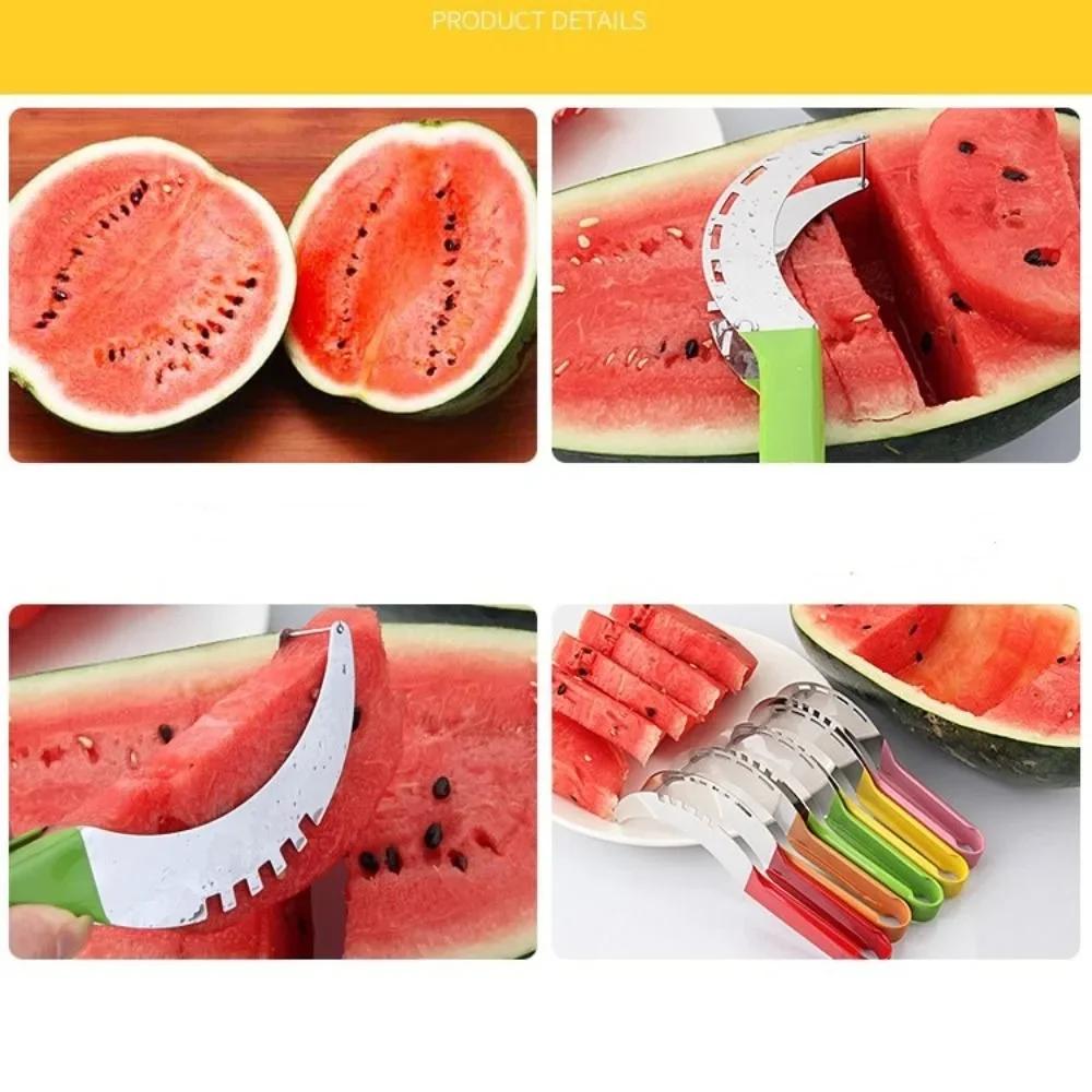 Watermelon Cutter Stainless Steel Artifact Salad Fruit Slicer Cutter Tool Watermelon Digger Kitchen Accessories Gadgets