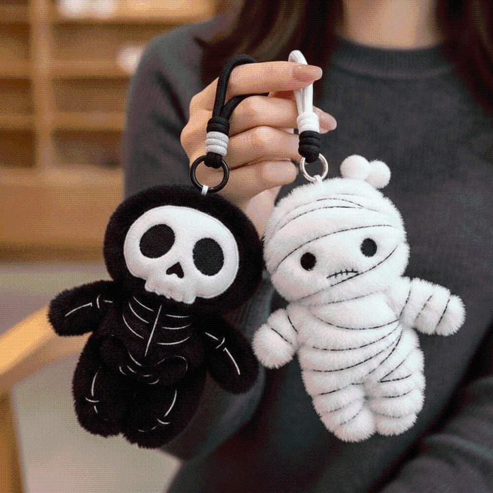 Lichtgewicht Mummie Pluche Sleutelhanger Compact Formaat Schedel Tas Hanger Halloween Knuffelpop Draagtas