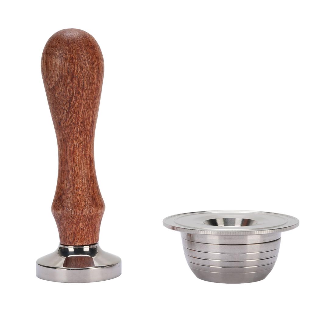 Reusable Coffee Pod 230ml Refillable Stainless Steel Coffee Capsule with Coffee Tamper Spoon Brush Sealing Rings for POP NEXT