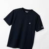 Champion short UV rubber crew XL T-shirt, sleeve, quick-drying, protection, opaque, one-point logo, print, neck, C8-TS310, men's, black,